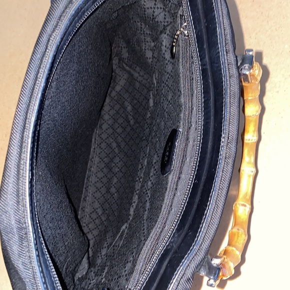 Gucci Bamboo Two-Handle Tote Bag in
Black Nylon.Black.Non-Gucci replace strap. - Picture 11 of 16